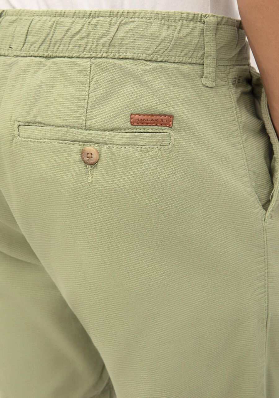 Shorts Sarja Masculino Jogger com Cadarço, VERDE CORAL. Shorts Sarja Masculino Jogger com Cadarço, VERDE CORAL, large.