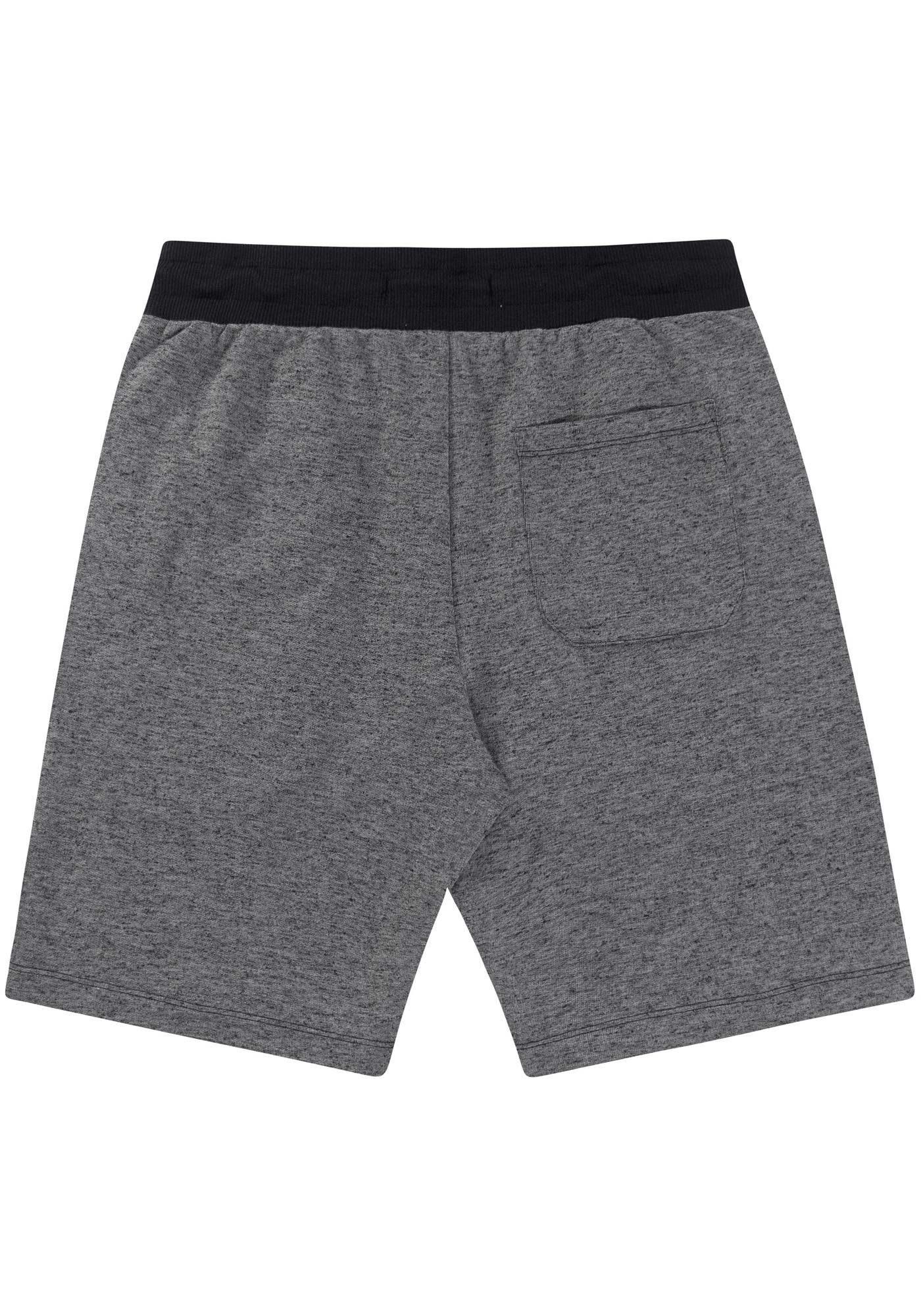 Bermuda em Moletom Linen com Bolso Z&iacute;per, PRETO REATIVO, large.