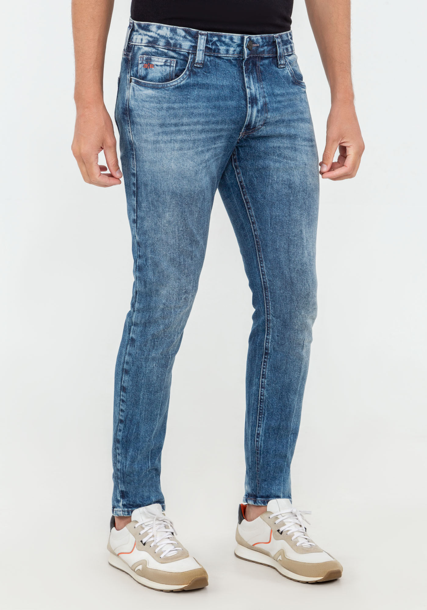Calça jeans sales masculina marmorizada
