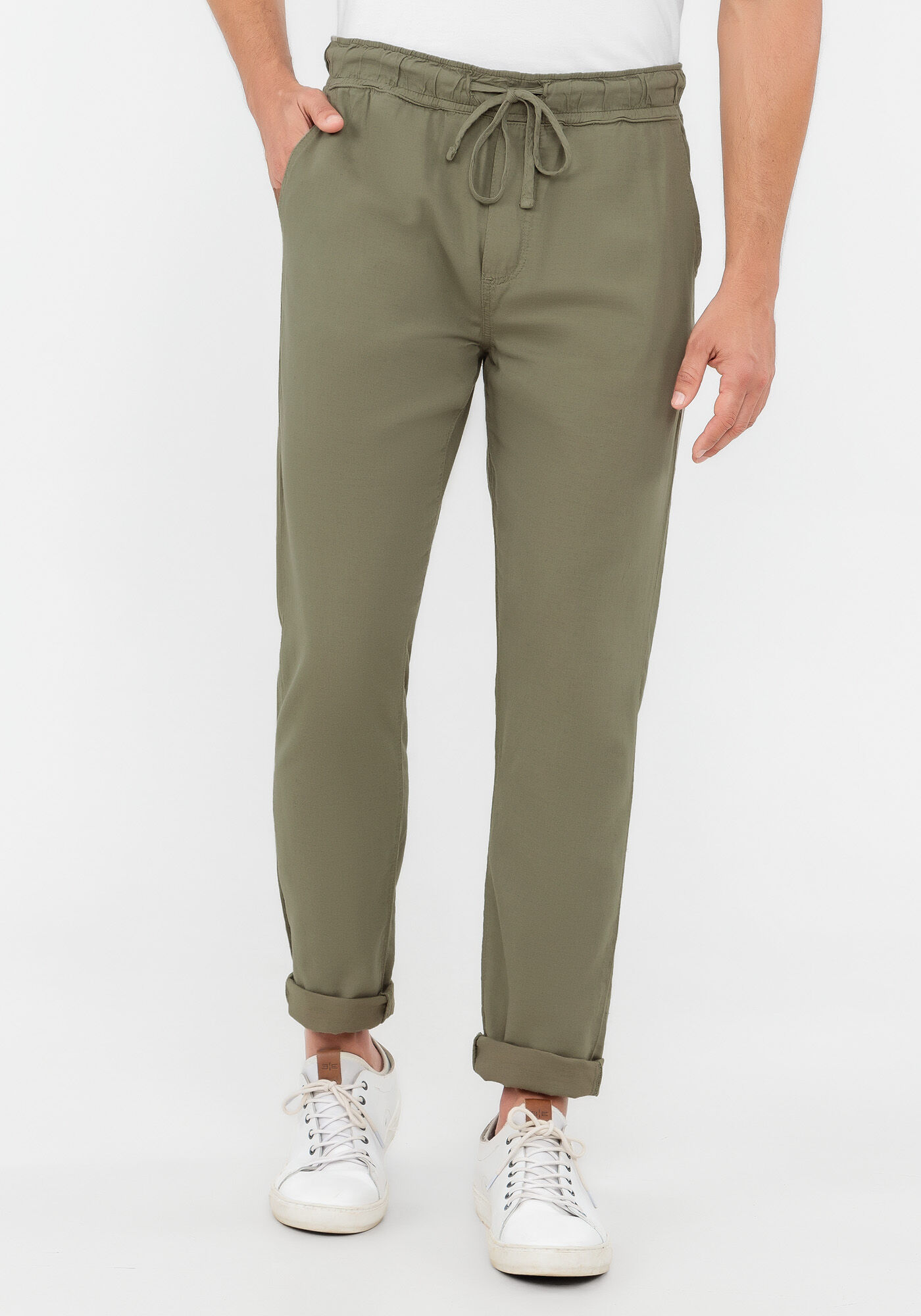 Cal&ccedil;a Sarja Masculina Jogging Sustent&aacute;vel, VERDE VALVET, large.