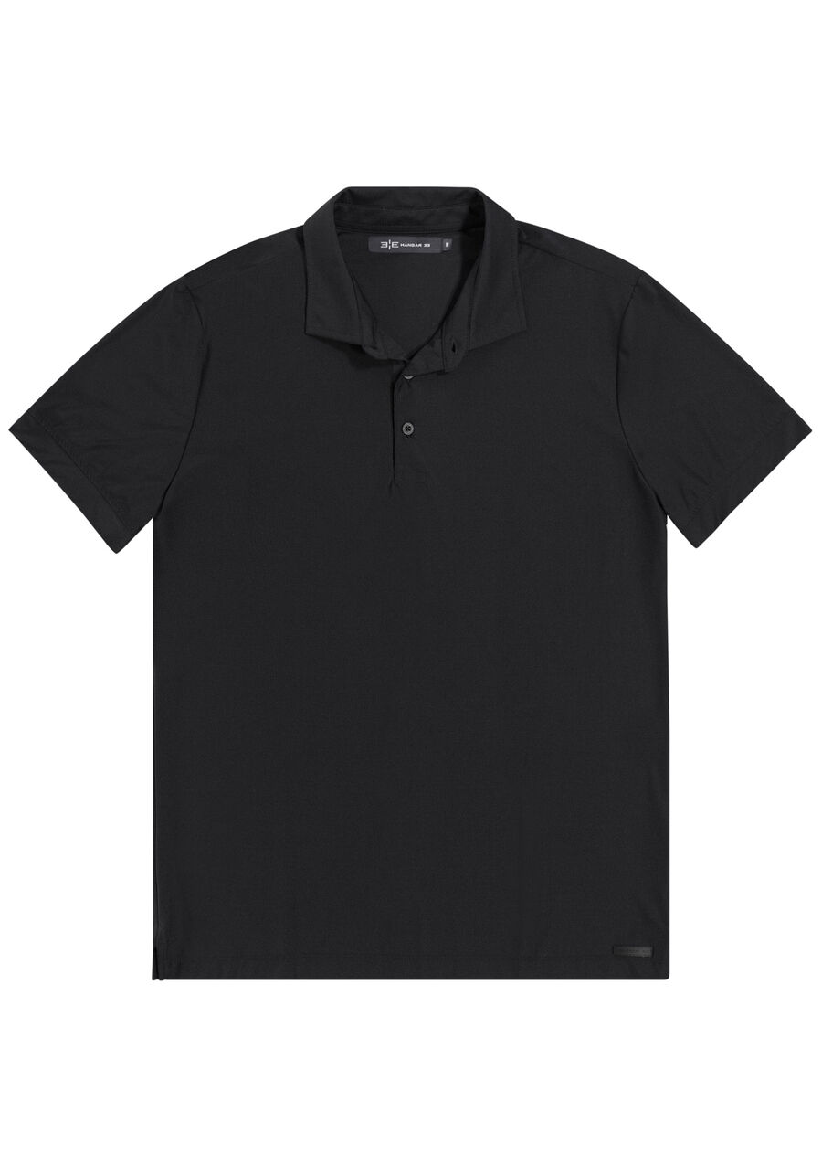 Camisa Polo Masculina em Malha Tech Skin, PRETO REATIVO. Camisa Polo Masculina em Malha Tech Skin, PRETO REATIVO, large.