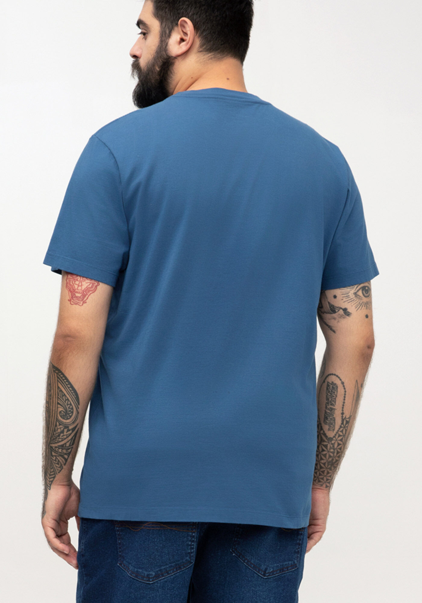 Camiseta Masculina Big & Tall em Malha com Estampa, MARINHO WAVE, large.