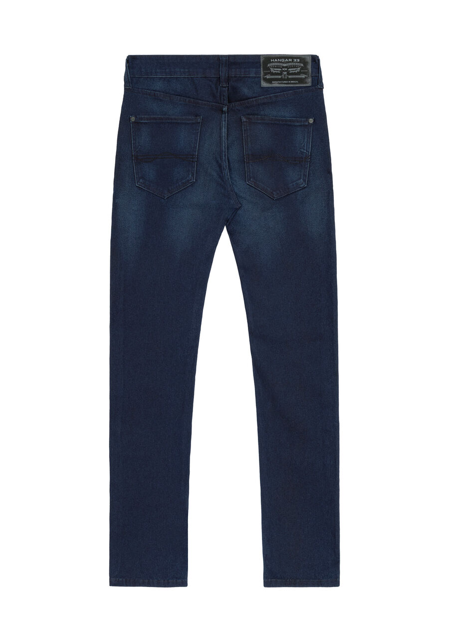 Calça Jeans Slim Turbofan, JEANS ESCURO. Calça Jeans Slim Turbofan, JEANS ESCURO, large.