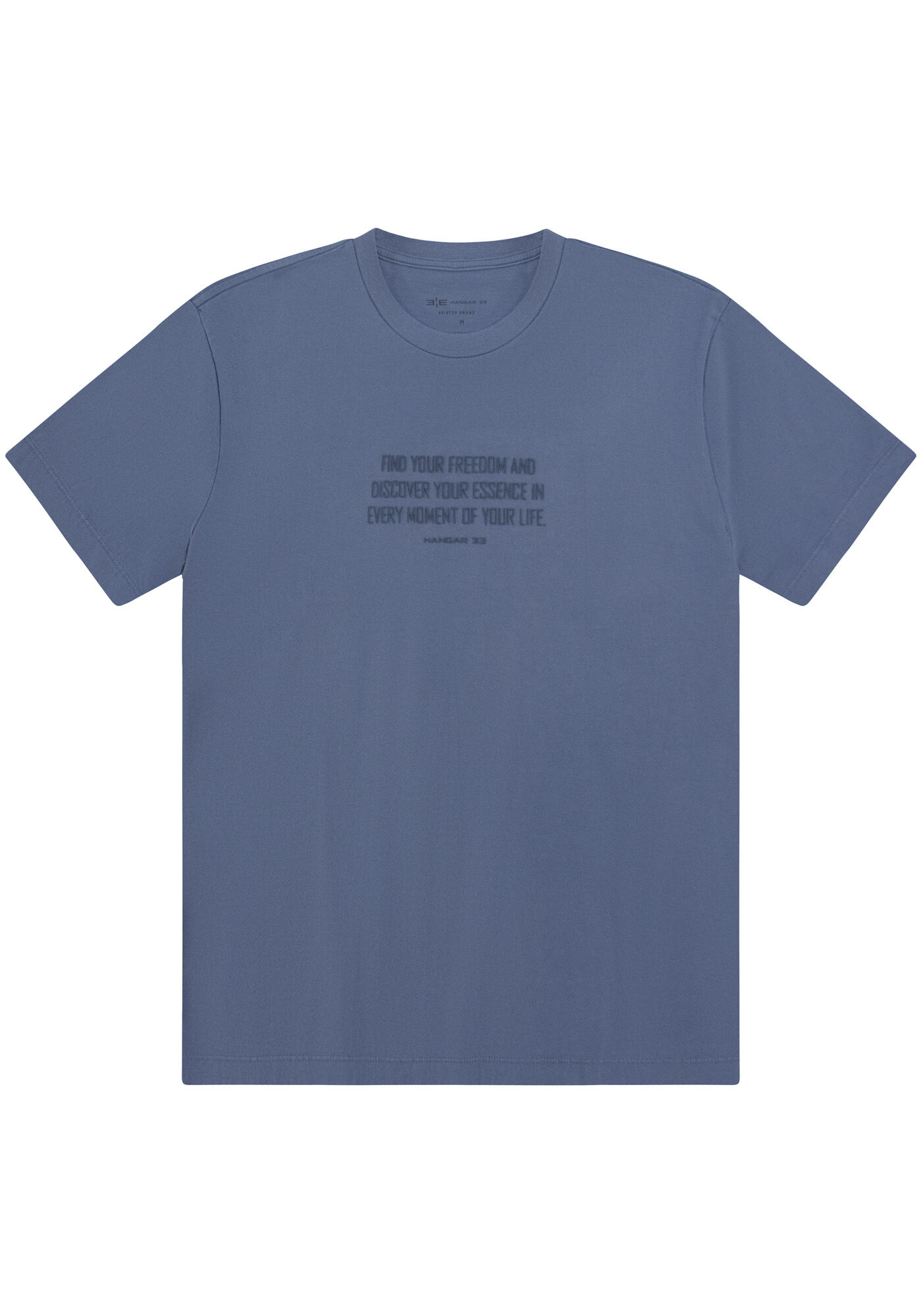 Camiseta Masculina em Malha Leve com Estampa, AZUL SEED, large.