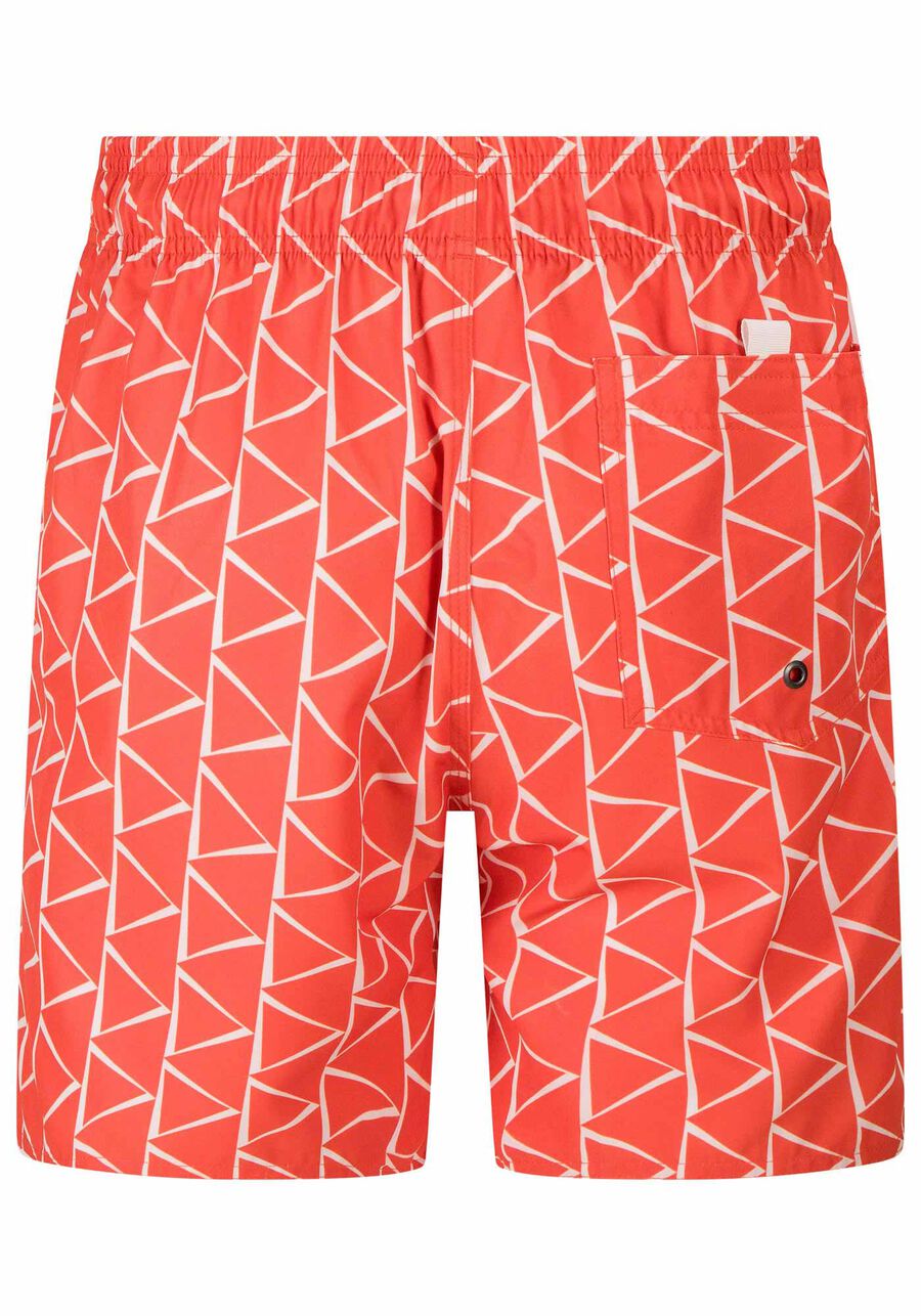 Shorts Masculino com Estampa Geométrica, LARANJA VIBRANTE. Shorts Masculino com Estampa Geométrica, LARANJA VIBRANTE, large.