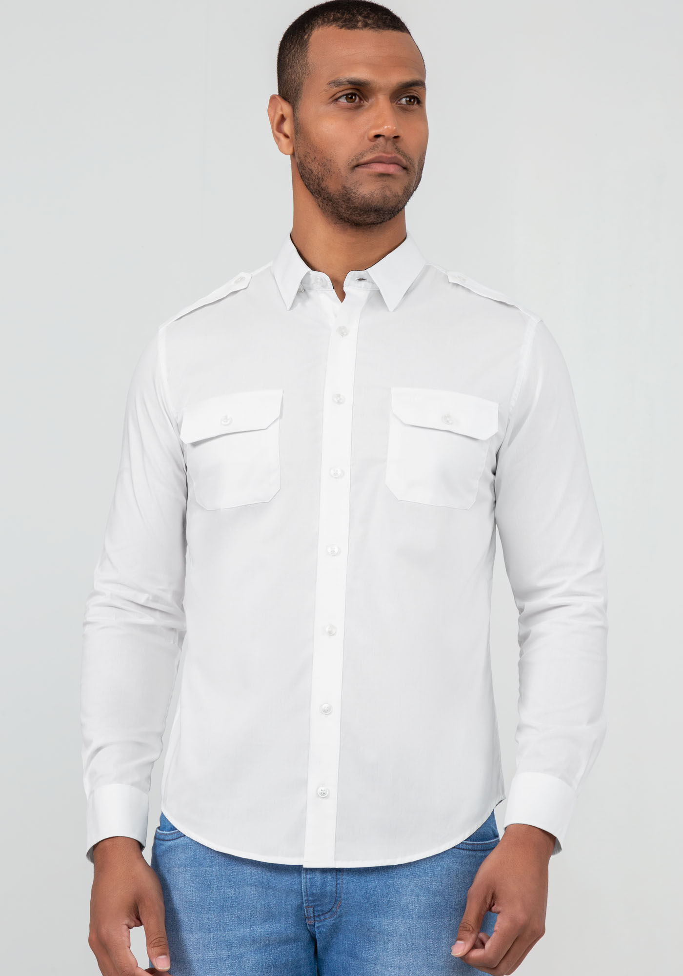 Camisa manga longa sale masculina slim fit