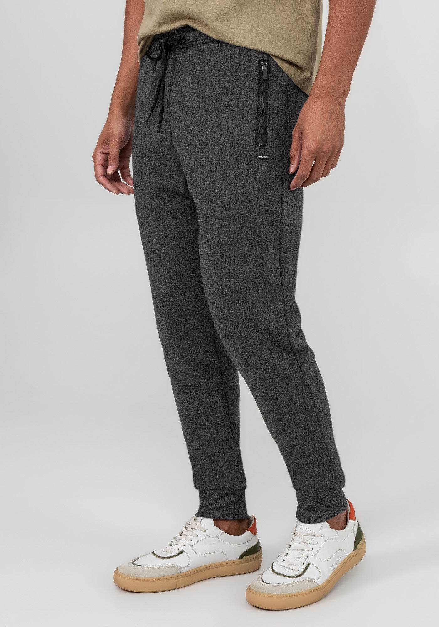 Calça moletom store masculina com ziper