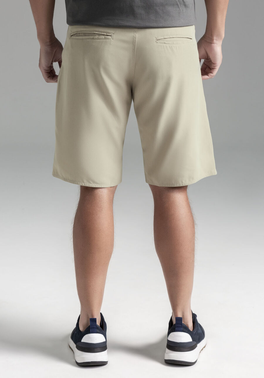 Bermuda Masculina em Tecido Plano Alfaiataria, BEGE SYSTEM. Bermuda Masculina em Tecido Plano Alfaiataria, BEGE SYSTEM, large.