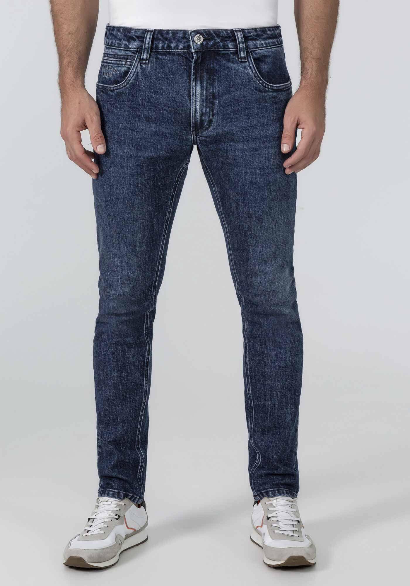 Calça jeans masculina marmorizada top