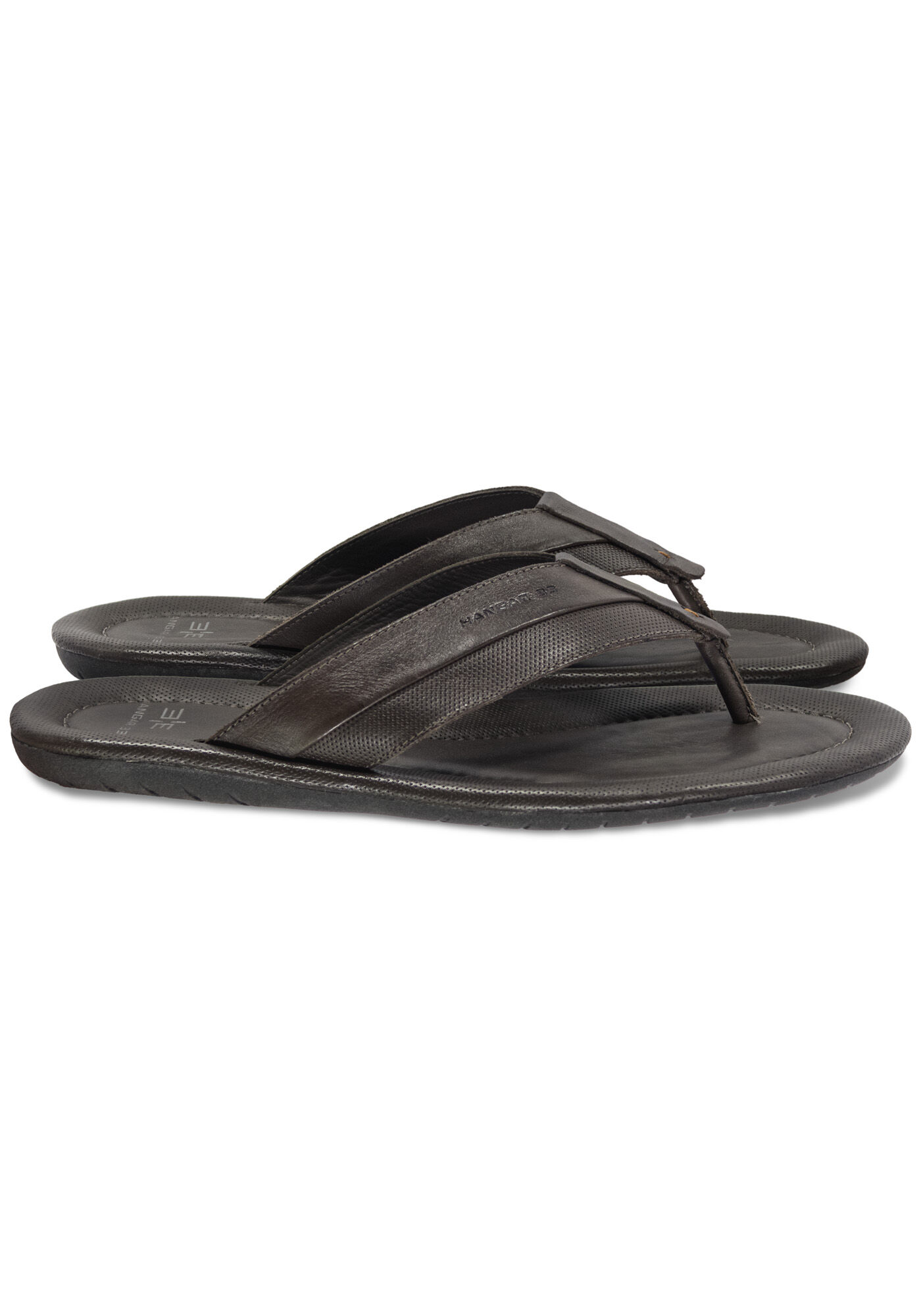 Chinelo Masculino em Couro Marrom, MARROM MEDITERRANEO, large.