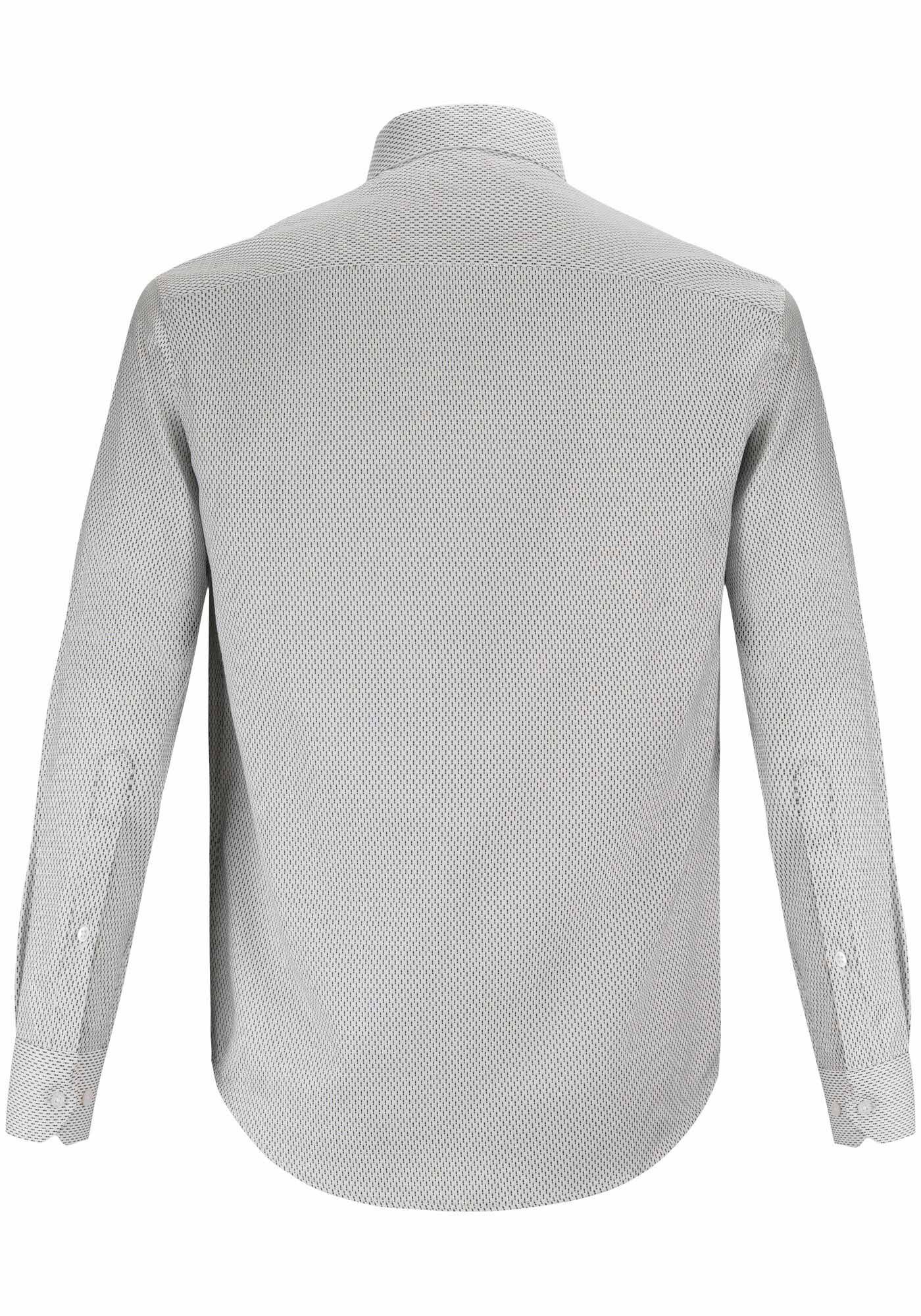 Camisa Masculina Slim Fit em Tecido Maquinetado, PRETO, large.