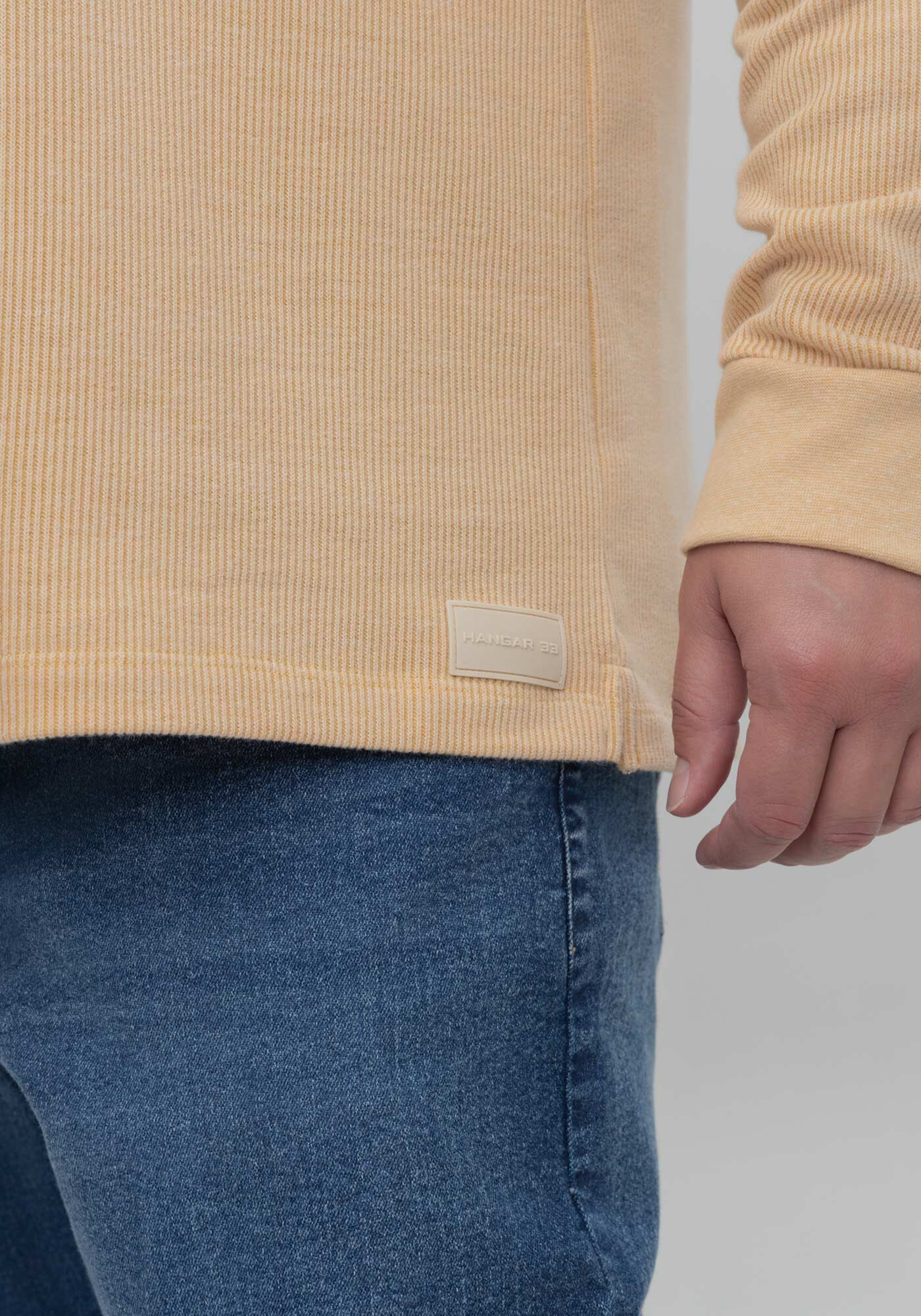 Blus&atilde;o B&aacute;sico De Mangas longas Com Gola Redonda Big & Tall, BEGE TIGER, large.