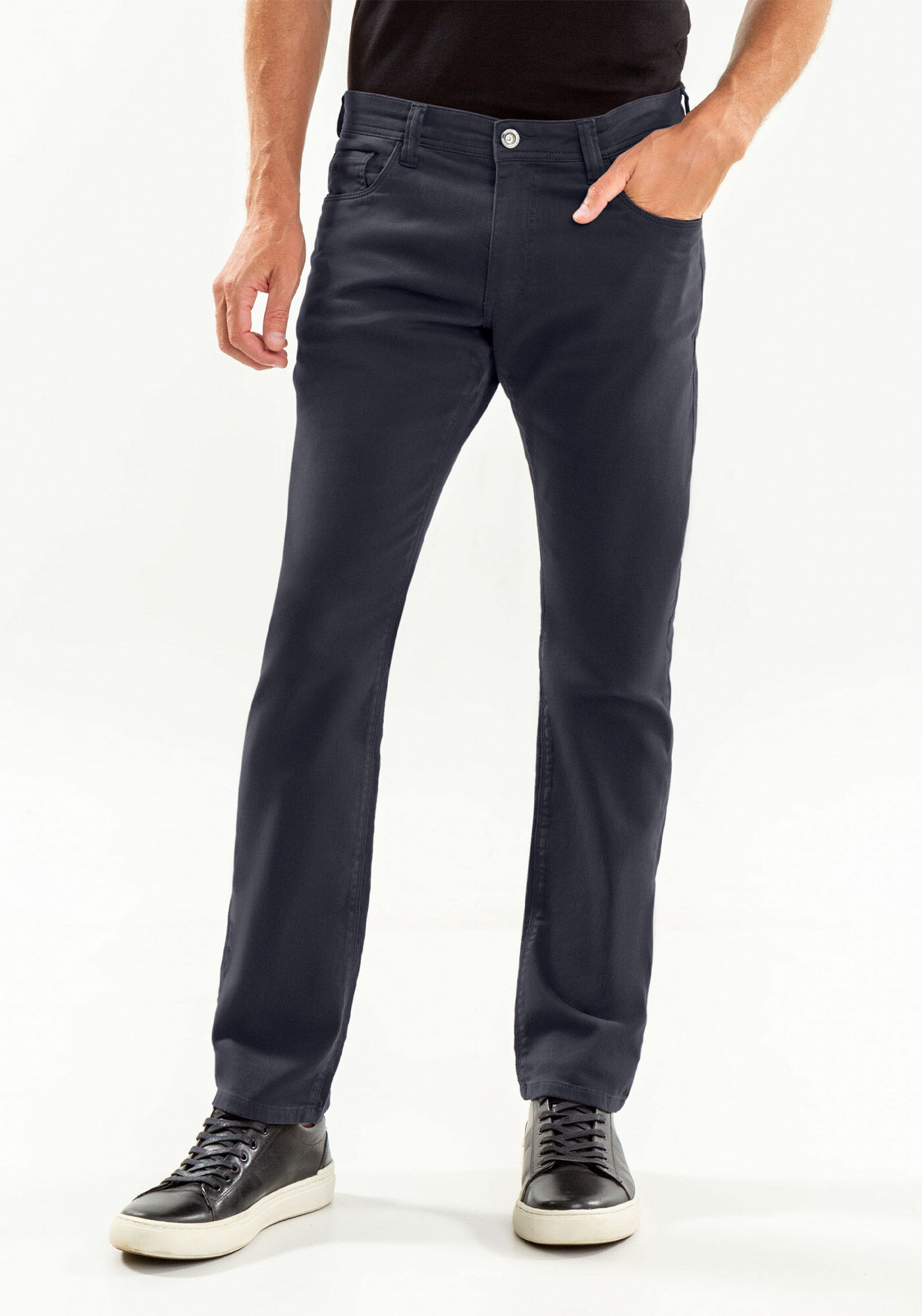 Cal&ccedil;a Sarja Masculina Slim TurboFan, CINZA NOTI, large.