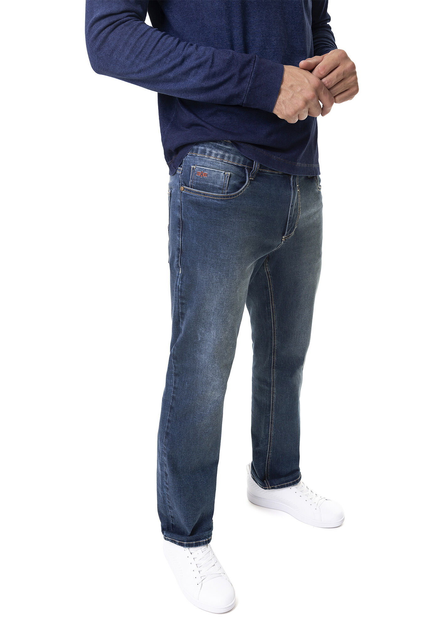 Cal&ccedil;a com Elastano, JEANS MEDIO, large.