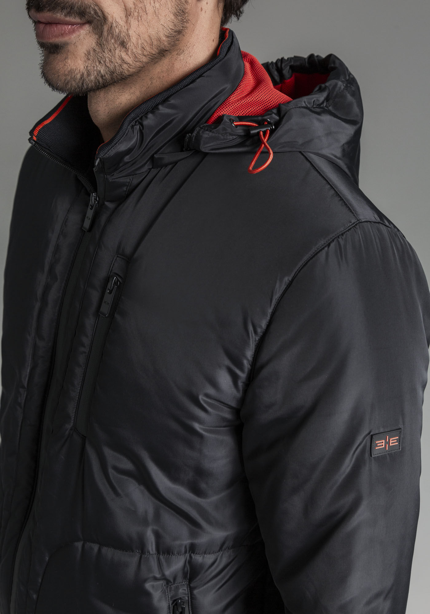 Jaqueta Em Tecido Nylon Com Capuz Remov&iacute;vel E Z&iacute;per, MARINHO IMPERIO, large.