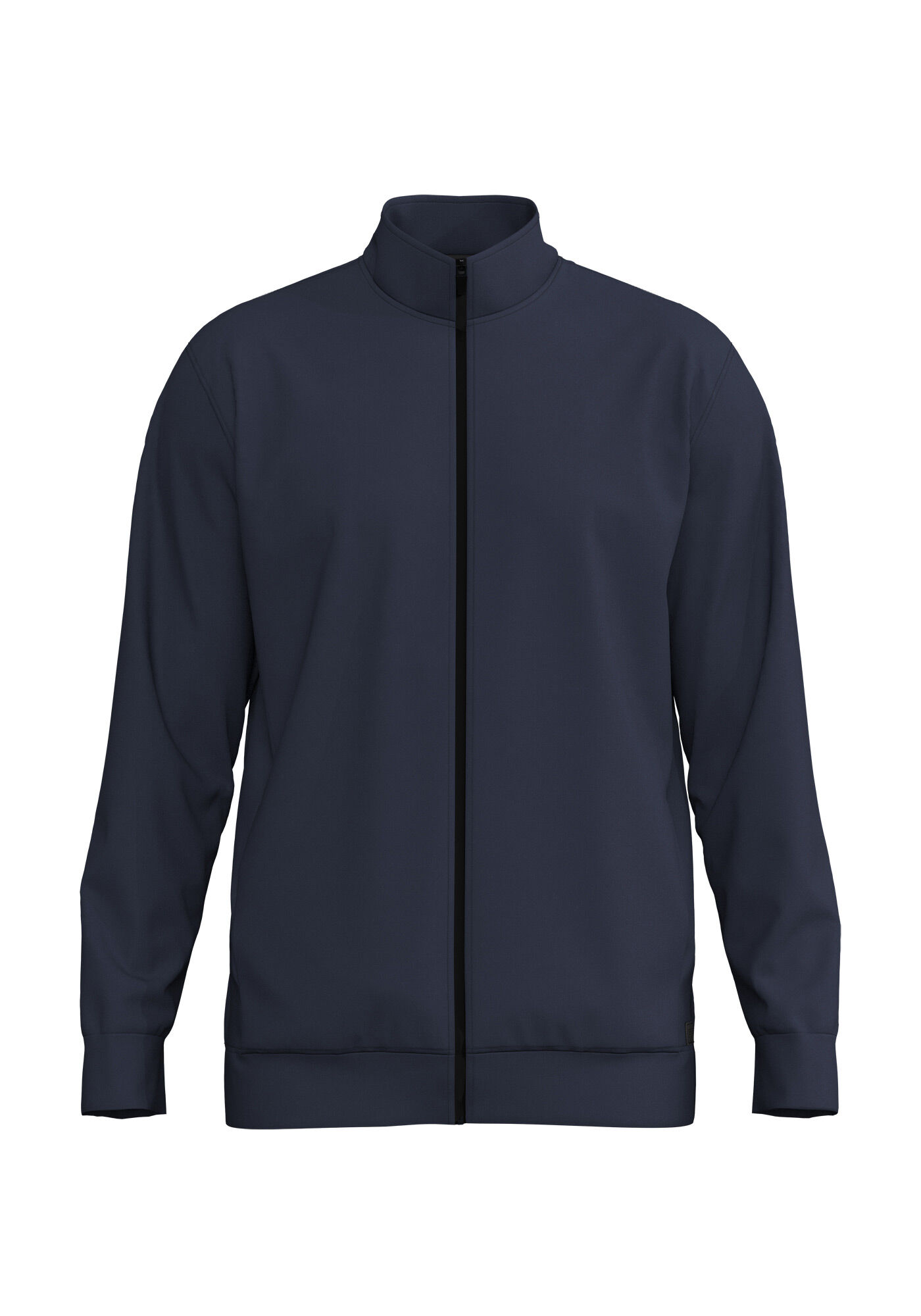 Jaqueta Com Z&iacute;per Em Malha De Poliamida, MARINHO IMPERIO, large.