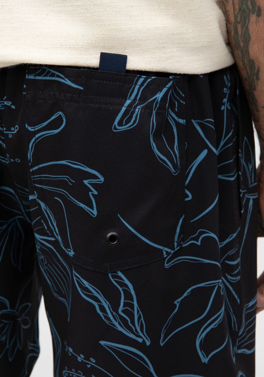 Shorts Masculino com Estampa Floral, MARINHO ACTION. Shorts Masculino com Estampa Floral, MARINHO ACTION, large.
