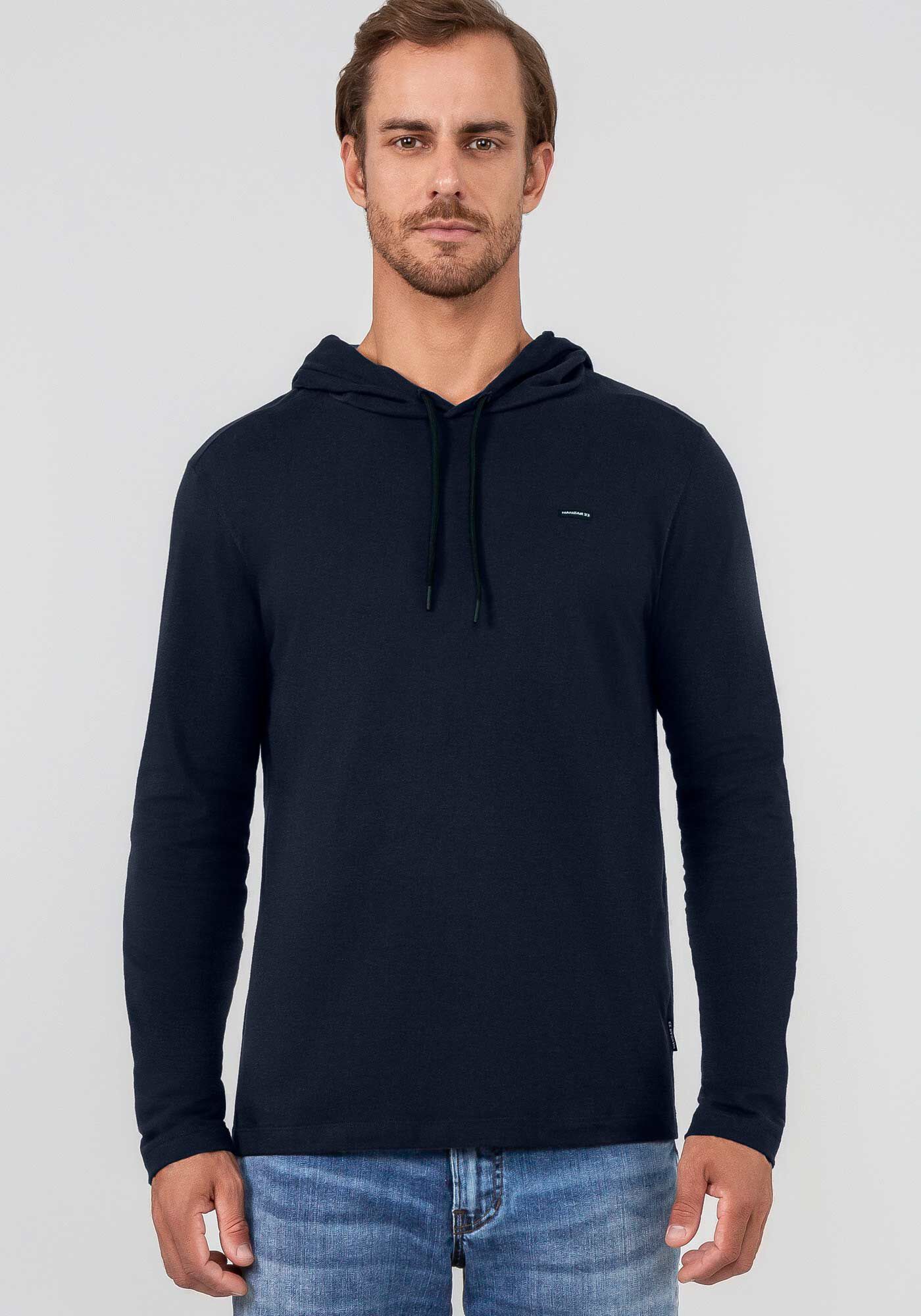 Camiseta manga longa com outlet touca