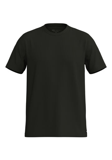 Camiseta Manga Curta Estampa Costas Meia Malha Peletizada, PRETO. Camiseta Manga Curta Estampa Costas Meia Malha Peletizada, PRETO, large.