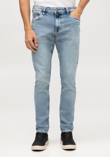 Calça Jeans Masculina Skinny Clara Marmorizada, JEANS. Calça Jeans Masculina Skinny Clara Marmorizada, JEANS, large.