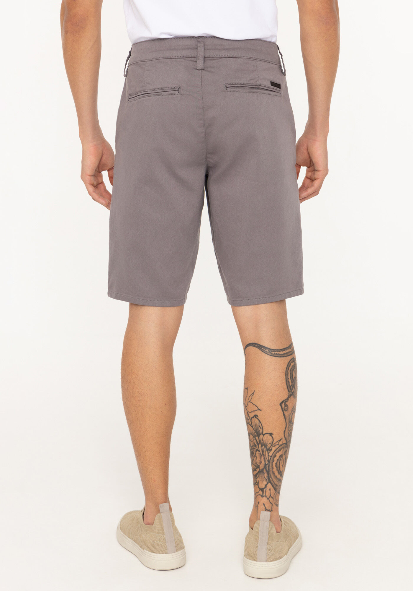 Bermuda Reta Radial Em Sarja N&atilde;o Desbota, CINZA COUNTRY, large.