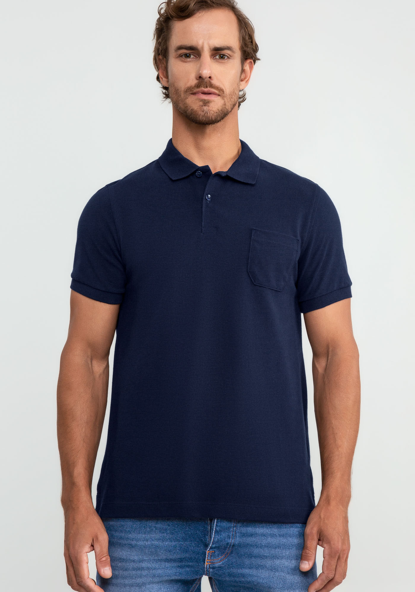 Camisa polo base jeans discount