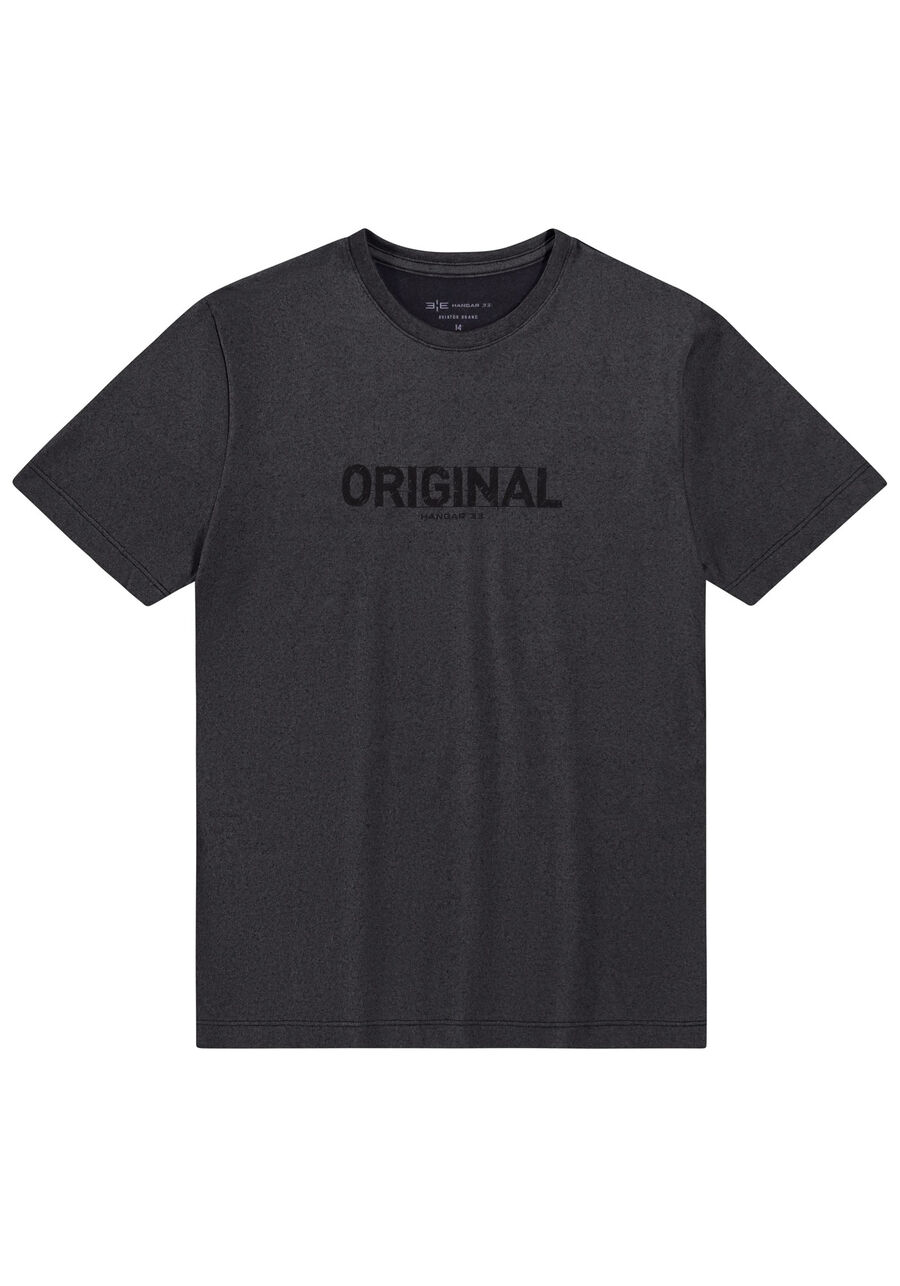 Camiseta Juvenil em Malha Estonada com Estampa, CINZA NOTI. Camiseta Juvenil em Malha Estonada com Estampa, CINZA NOTI, large.