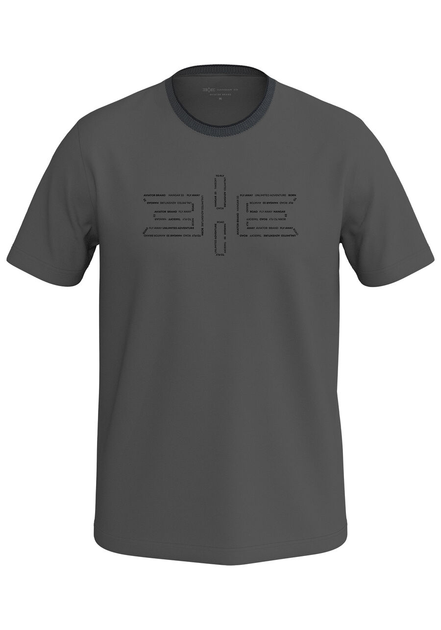 Camiseta Masculina em Malha com Estampa Hangar, . Camiseta Masculina em Malha com Estampa Hangar, , large.