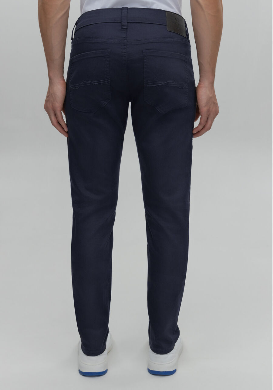 Calça Sarja Masculina Slim Clássicos, MARINHO IMPERIO. Calça Sarja Masculina Slim Clássicos, MARINHO IMPERIO, large.
