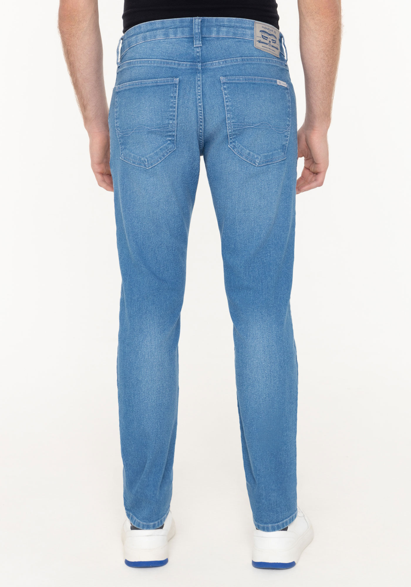 Cal&ccedil;a Jeans Slim Turbofan Masculina Com Bolsos E Elastano, JEANS, large.
