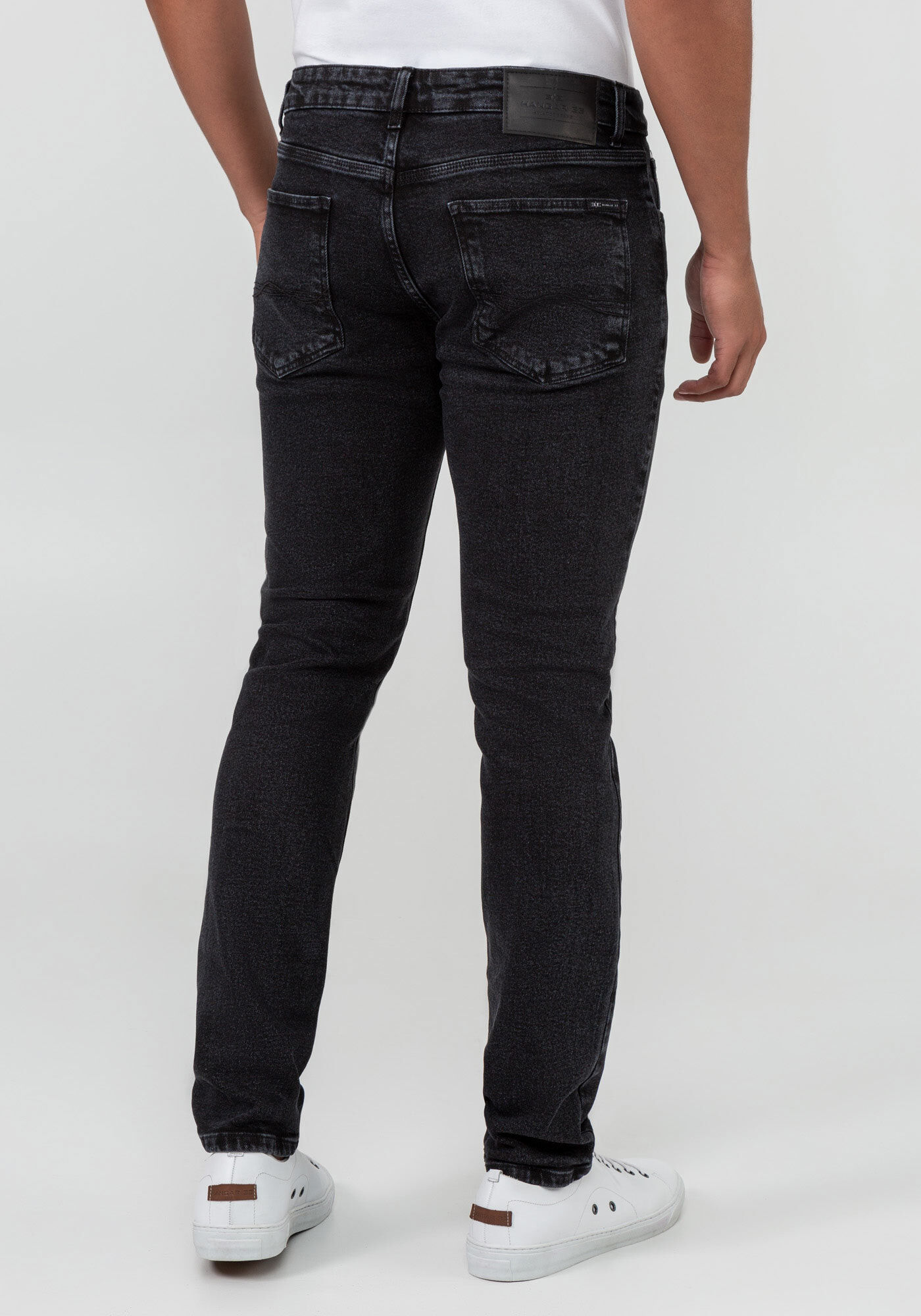Calça preta slim fit sales