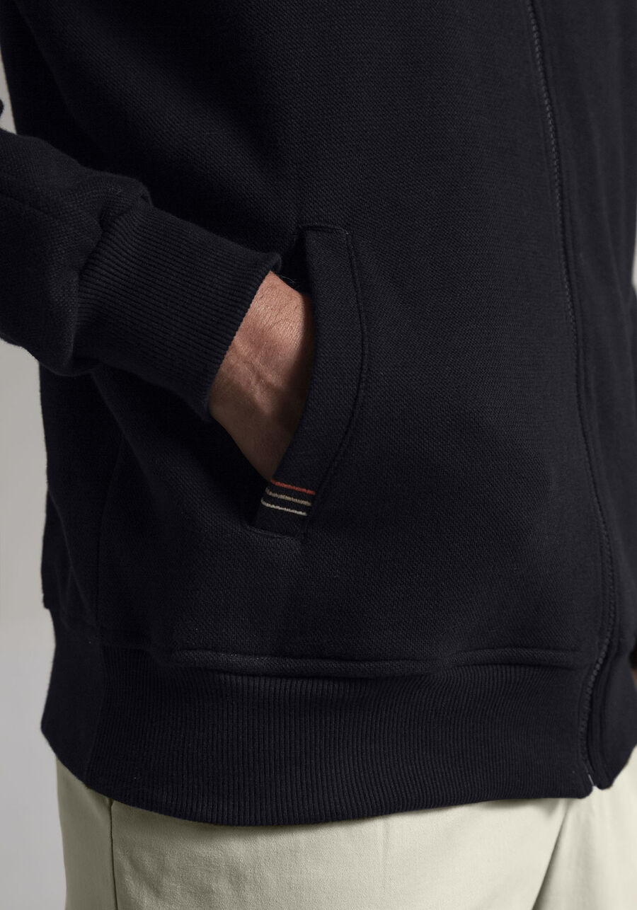 Jaqueta Masculina Tal Pai Tal Filho em Moletom, PRETO REATIVO. Jaqueta Masculina Tal Pai Tal Filho em Moletom, PRETO REATIVO, large.