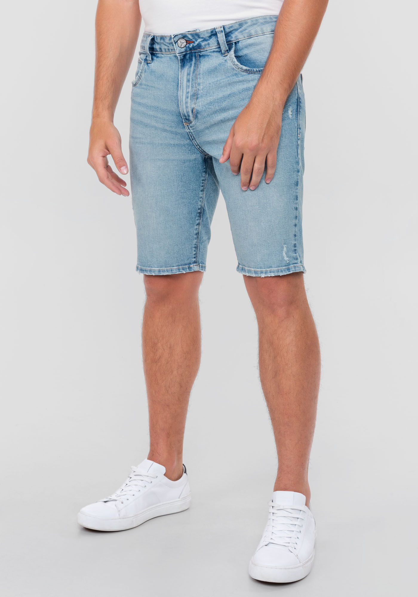 Bermuda jeans masculina shop com elastano