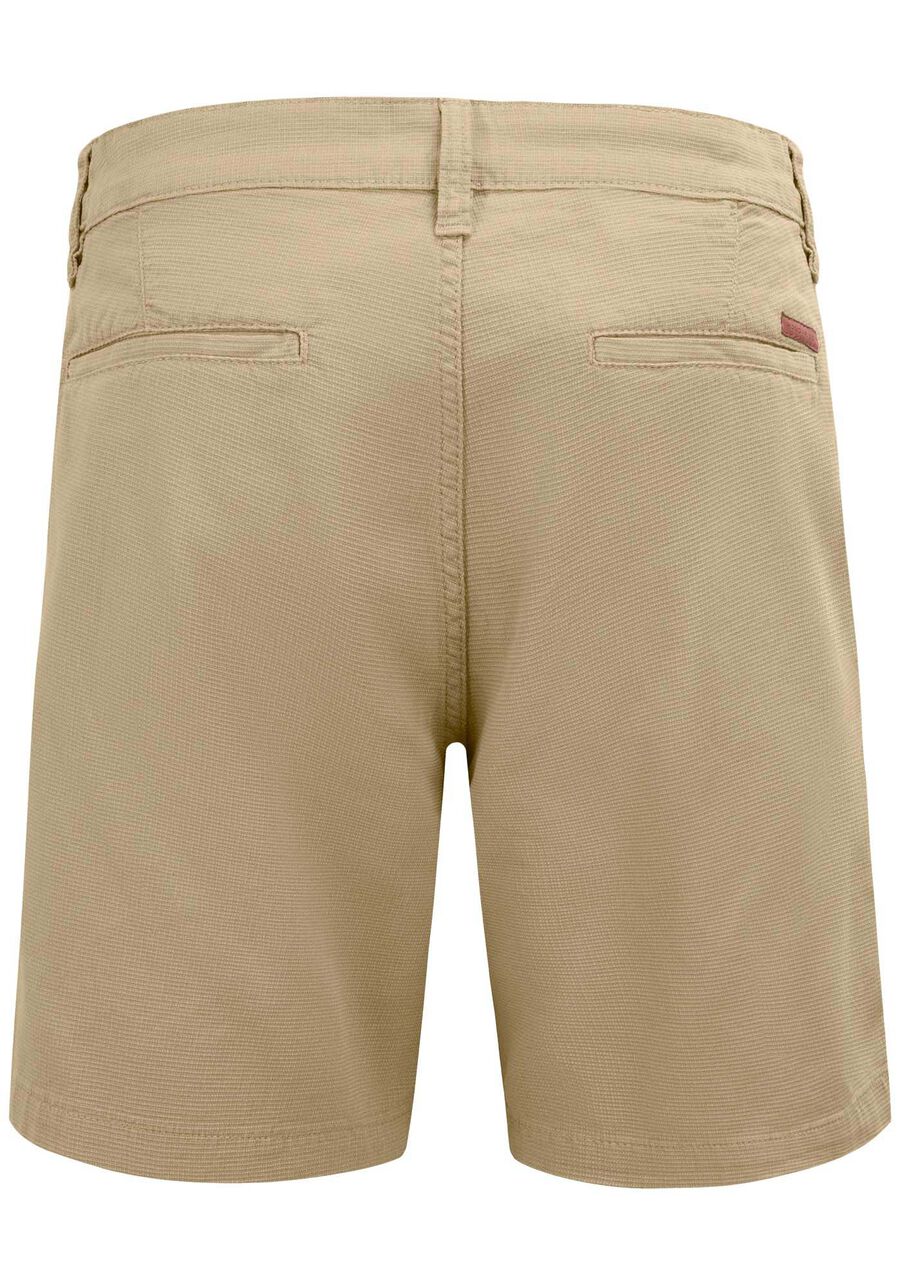 Shorts Reto Masculino Em Sarja Texturizada Com Elastano, CAQUI RAIZ. Shorts Reto Masculino Em Sarja Texturizada Com Elastano, CAQUI RAIZ, large.