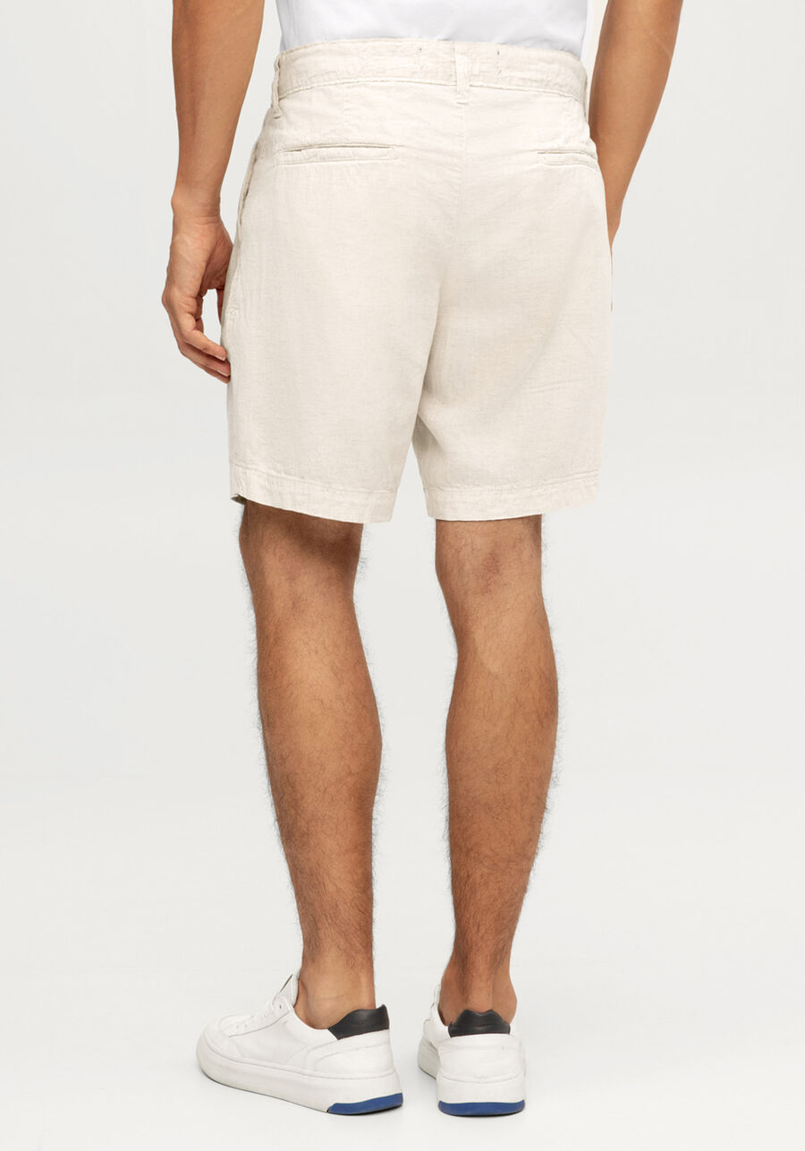 Bermuda Sarja Masculina Reta Alfaiataria, NATURAL. Bermuda Sarja Masculina Reta Alfaiataria, NATURAL, large.