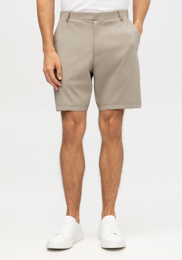 Shorts Masculino em Malha Premium Alfaiataria, BEGE RUSSET. Shorts Masculino em Malha Premium Alfaiataria, BEGE RUSSET, large.