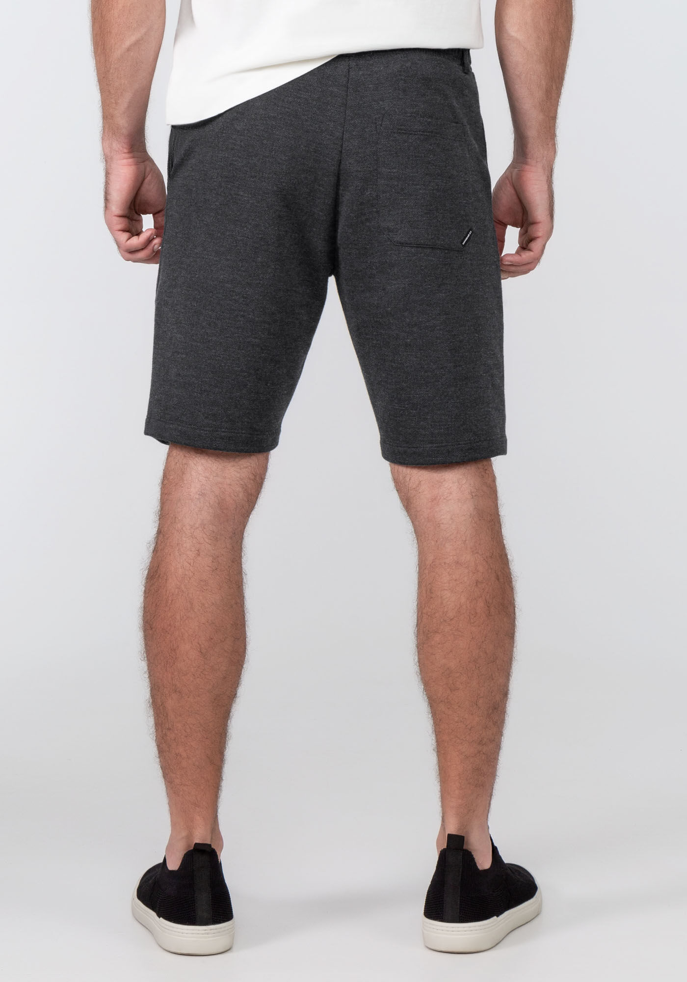 Bermuda Masculina Reta em Moletom Tal pai Tal Filho, PRETO REATIVO, large.