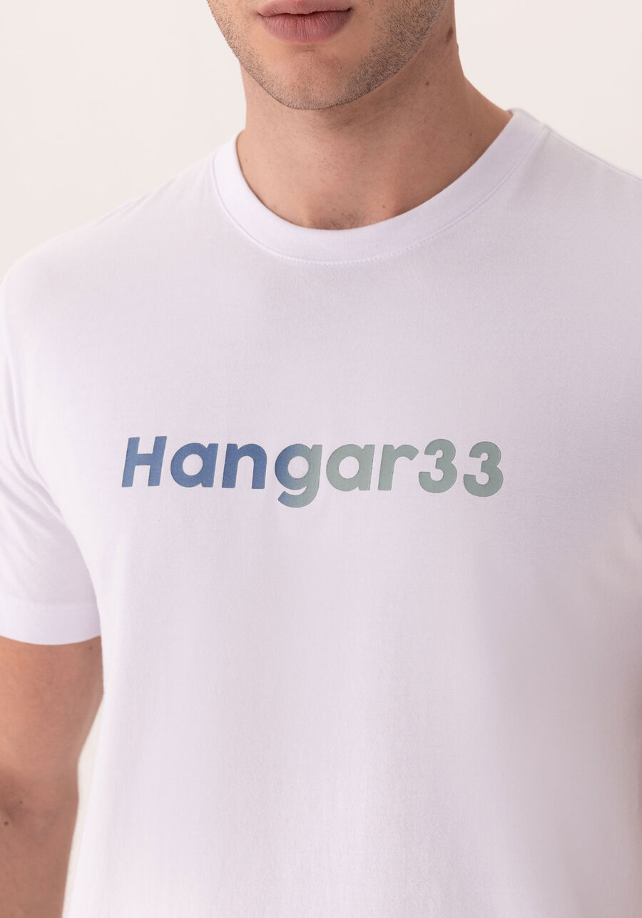Camiseta Com Estampa Em Meia Malha De Algodão Responsável, BRANCO. Camiseta Com Estampa Em Meia Malha De Algodão Responsável, BRANCO, large.