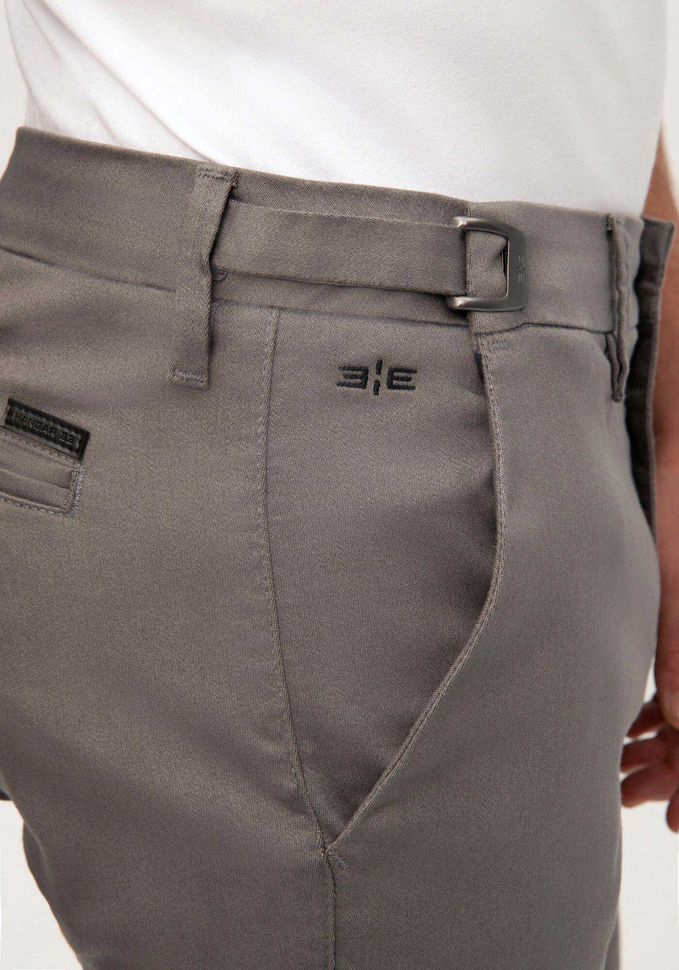 Cal&ccedil;a Slim Turbofan Em Sarja Com Elastano Smart Size, CINZA NOTI, large.