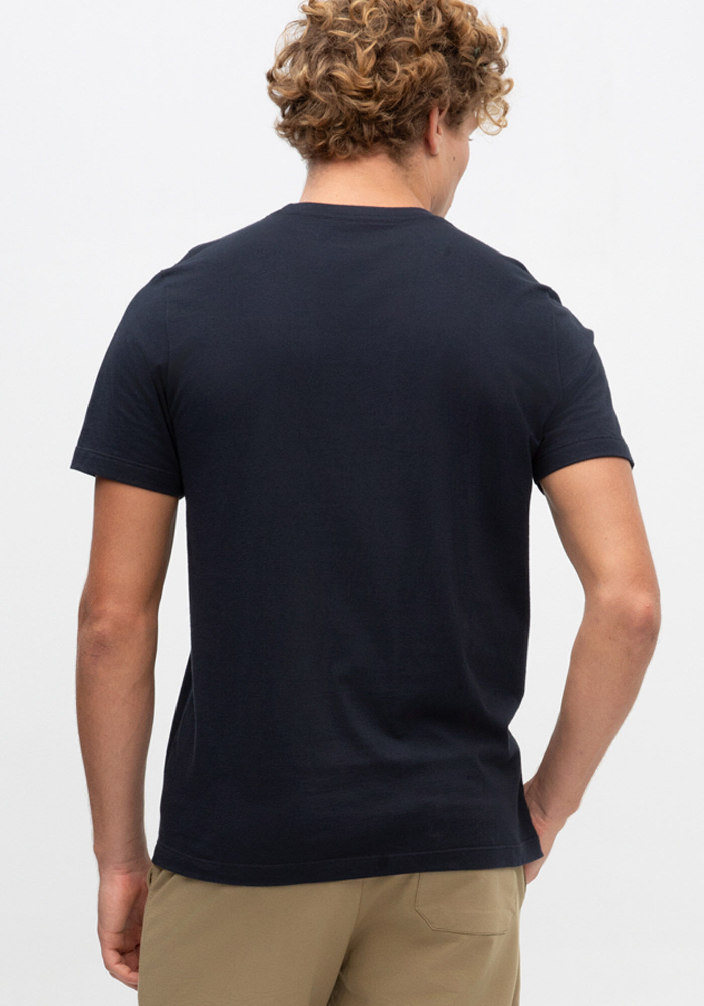 Camiseta B&aacute;sica De Mangas Curtas Colors, MARINHO IMPERIO, large.