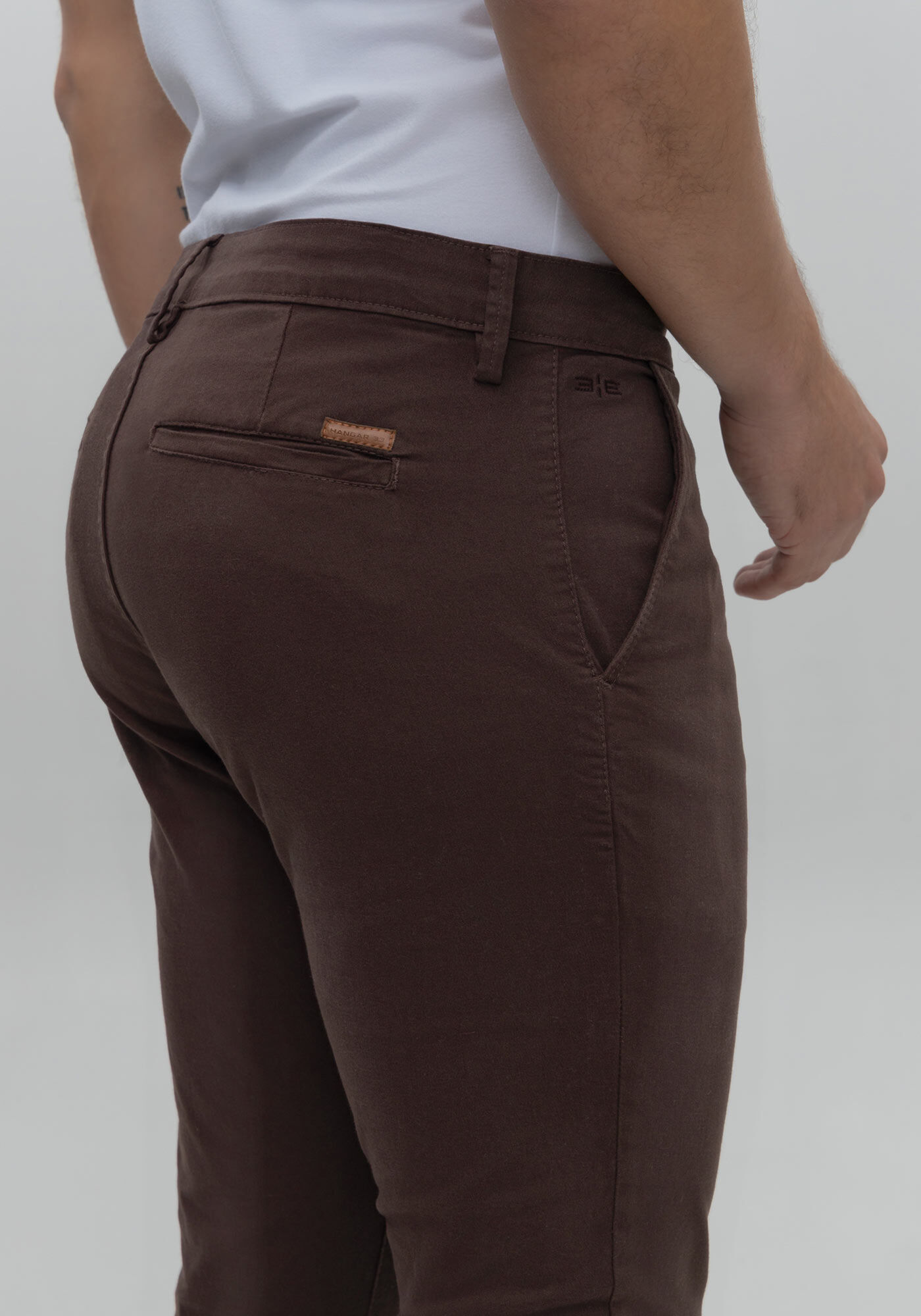 Cal&ccedil;a Skinny Turboh&eacute;lice Em Sarja De Alfaiataria, MARROM EGGPLANT, large.