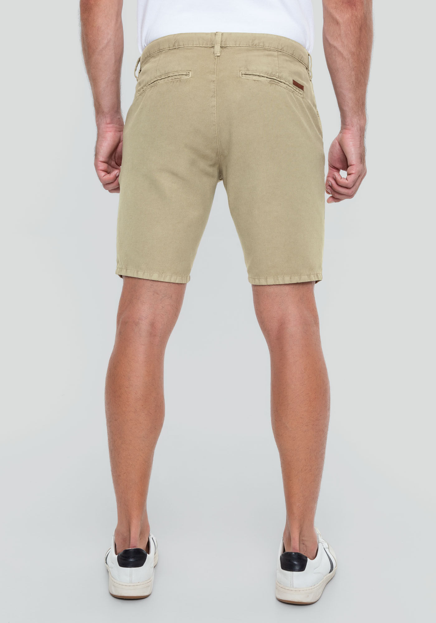 Bermuda Sarja Masculina Reta Estonada, BEGE SYSTEM, large.