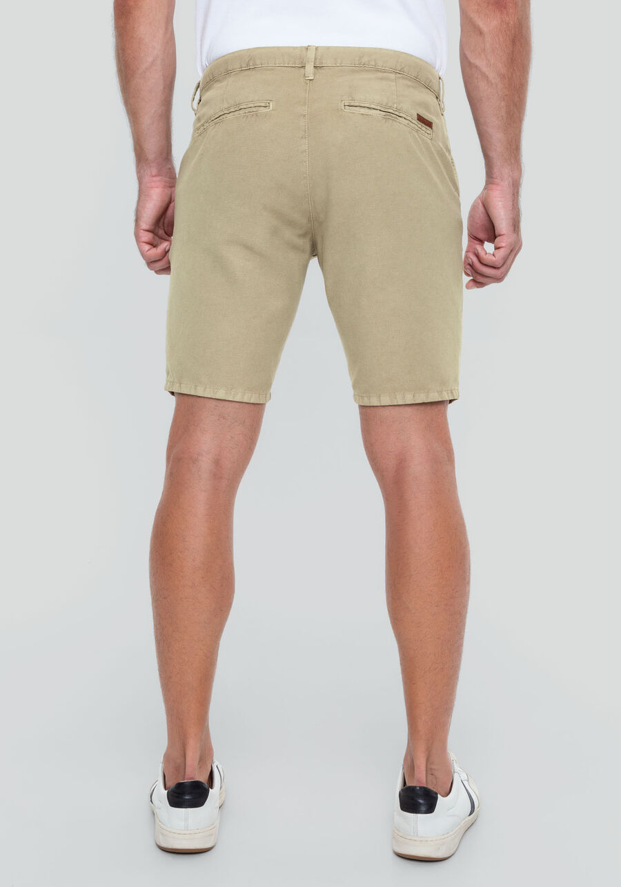 Bermuda Sarja Masculina Reta Estonada, BEGE SYSTEM. Bermuda Sarja Masculina Reta Estonada, BEGE SYSTEM, large.