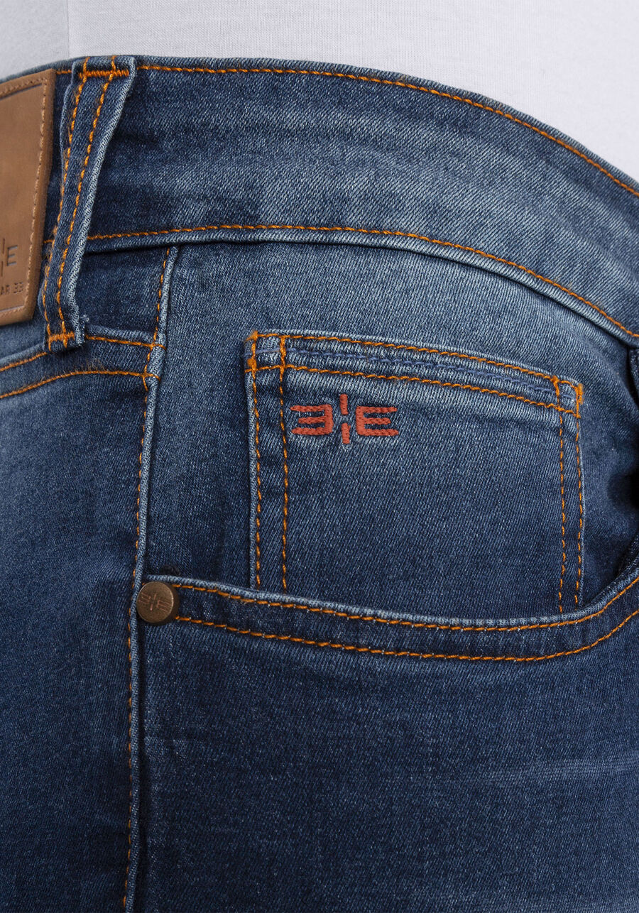 Calça Jeans Slim Turbofan, JEANS ESCURO. Calça Jeans Slim Turbofan, JEANS ESCURO, large.