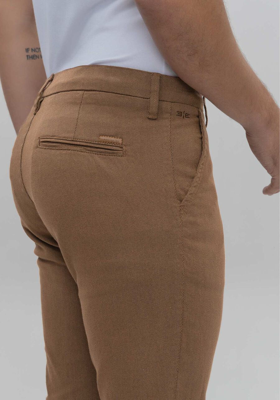 Calça sarja slim masculina ponto roma, MARROM MOCACCINO. Calça sarja slim masculina ponto roma, MARROM MOCACCINO, large.