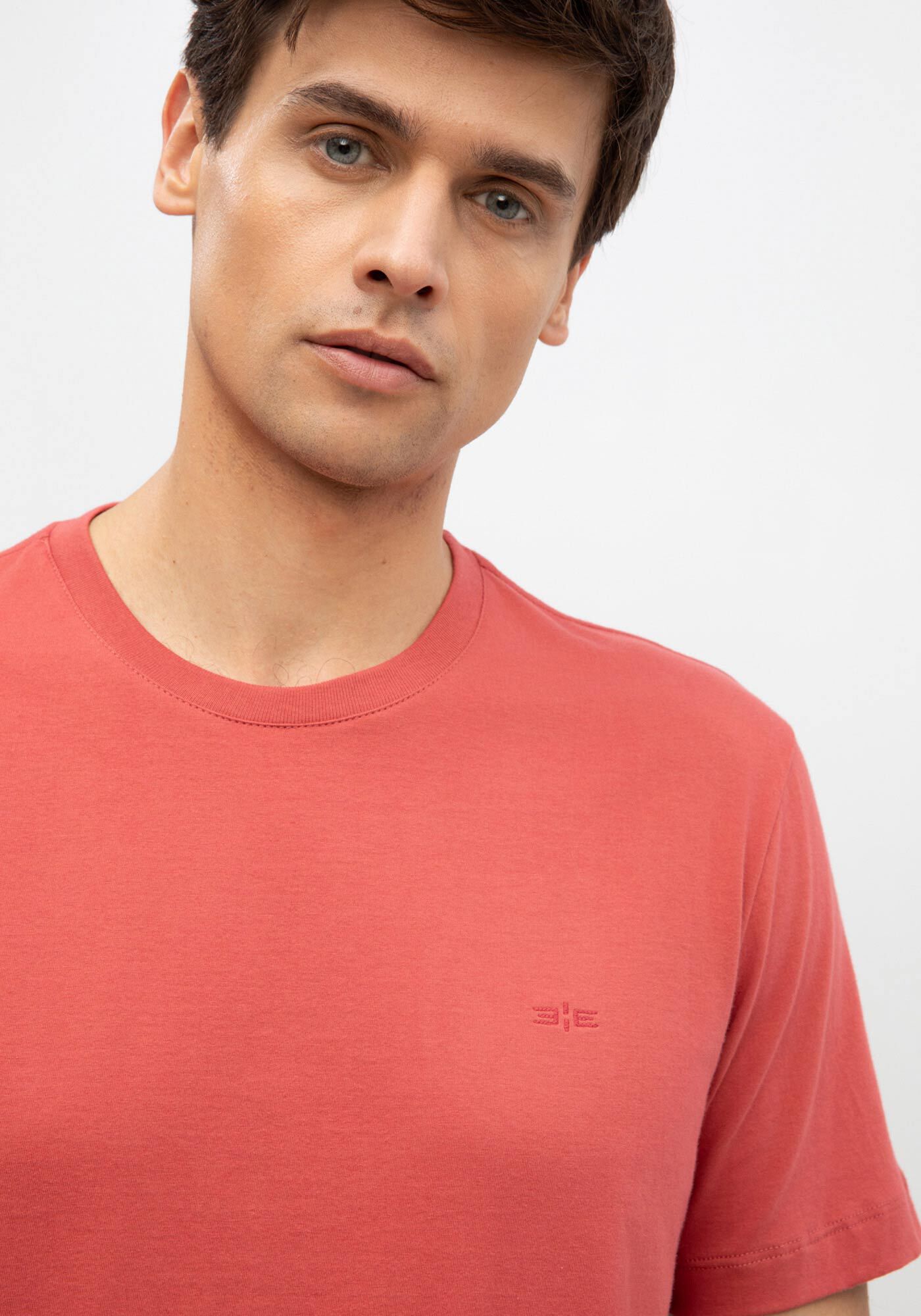 Camiseta B&aacute;sica De Mangas Curtas Colors, ROSA ASTRO, large.