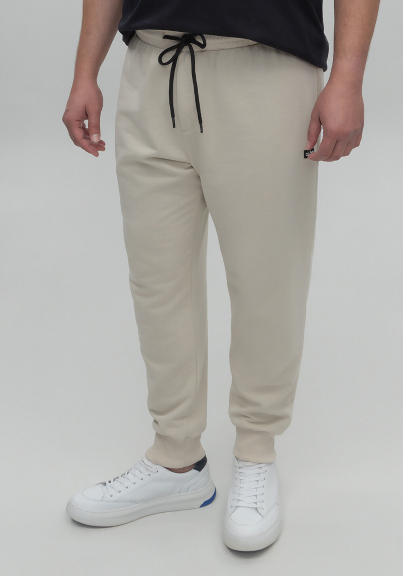 Cal&ccedil;a Em Moletom Felpado Com Cadar&ccedil;o Funcional Big & Tall, BEGE SYSTEM, large.