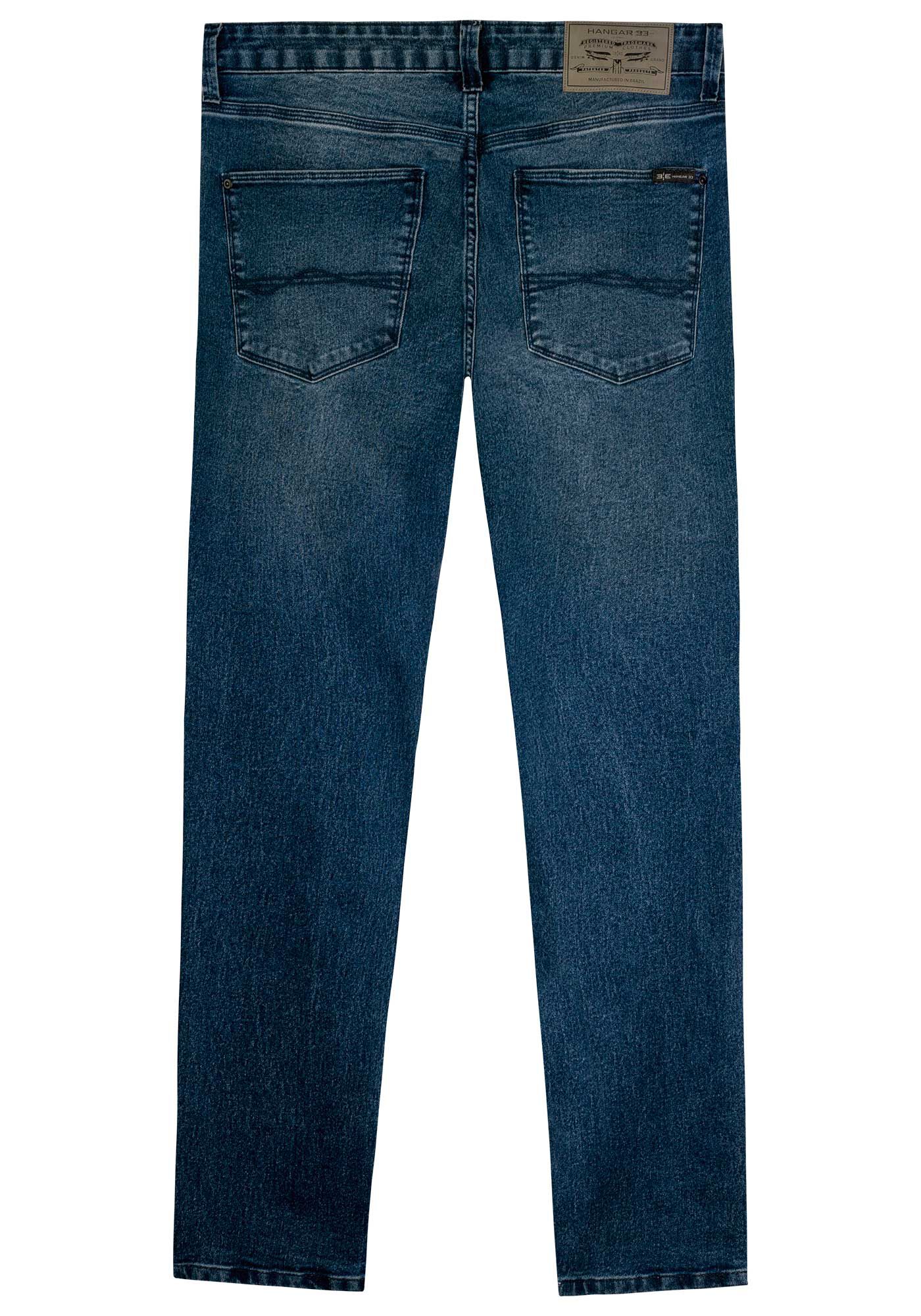 Cal&ccedil;a Jeans Masculina Skinny M&eacute;dia Estonada, JEANS, large.