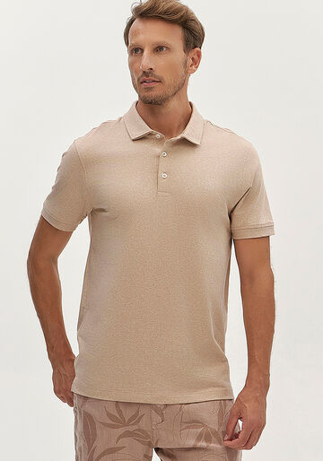 Camisa Polo Masculina em Malha Terra Sustentável, BEGE ZUCCA. Camisa Polo Masculina em Malha Terra Sustentável, BEGE ZUCCA, large.