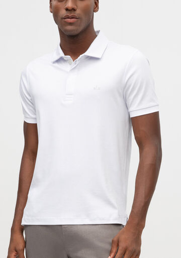 Camisa Polo Masculina em Malha Gold, BRANCO. Camisa Polo Masculina em Malha Gold, BRANCO, large.